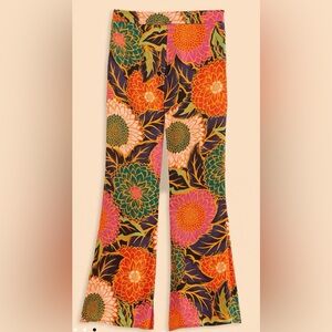 FARM Rio Colorful Floral Boot Cut Pants NWT